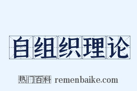 自组织理论是什么意思的图片